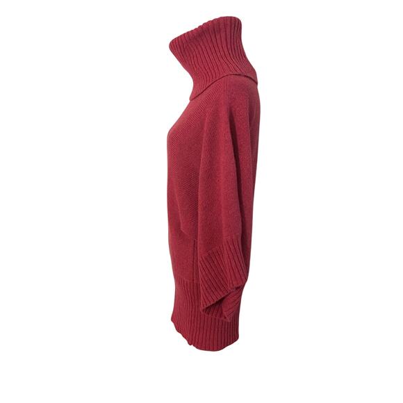 Banana Republic Alpaca Wool Batwing Turtleneck Sweater Pink Tunic Small - Picture 3 of 11